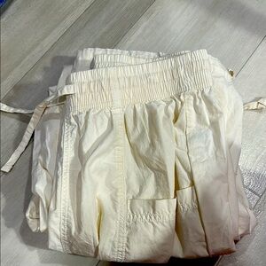Cream Drawstring Pants
